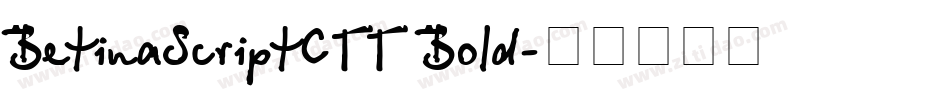 BetinaScriptCTT Bold字体转换